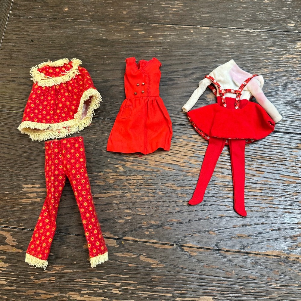 Vintage 1960's Mattel Barbie Skipper Outfits - Iconic Dress Wooly PJs Skating
